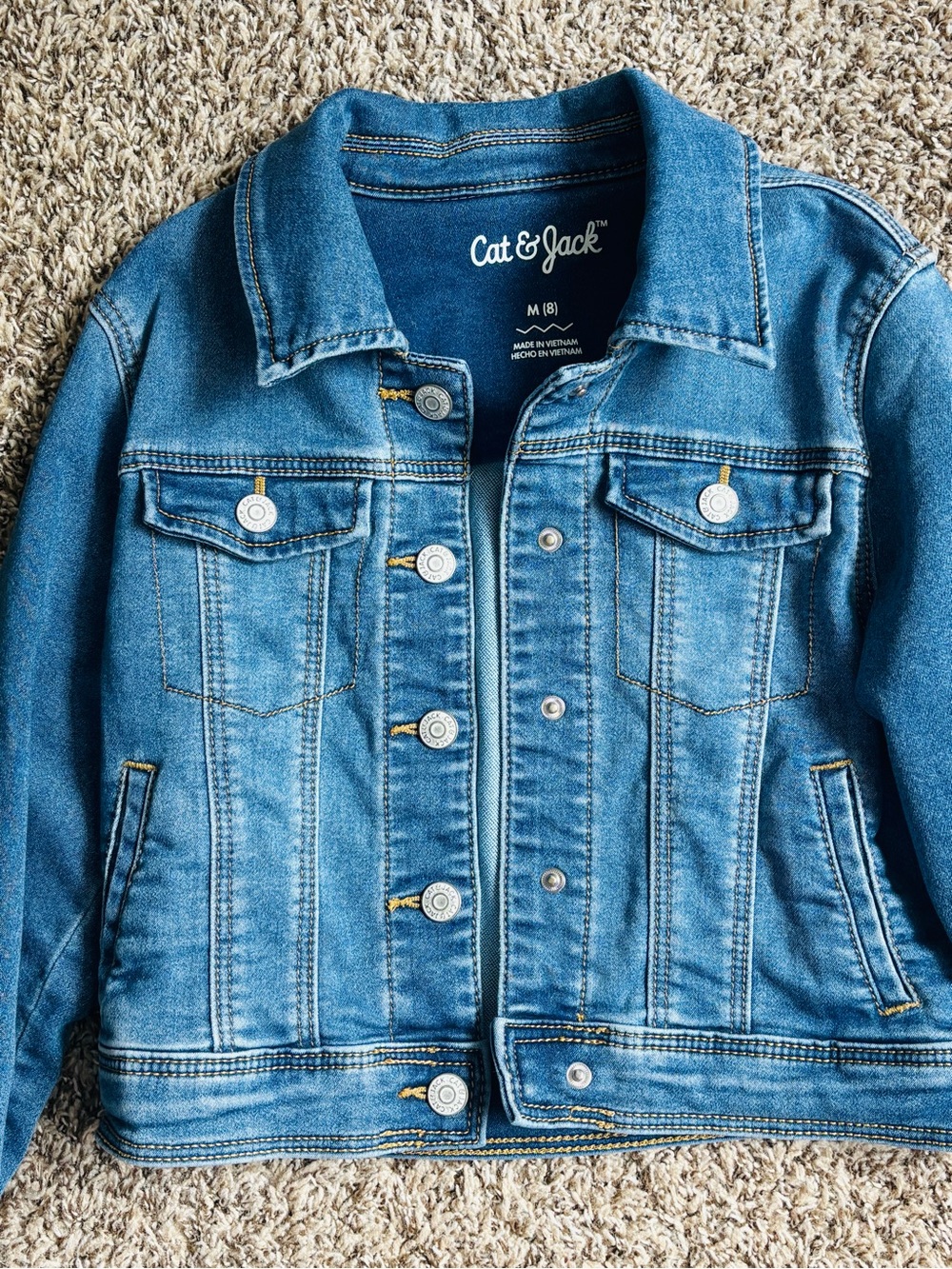 Cat & Jack Girls’ Classic Light Blue Denim Jacket